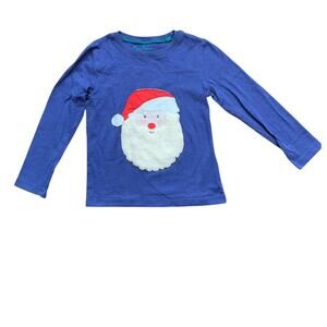 Mini Boden Fuzzy Santa Shirt 4-5 years